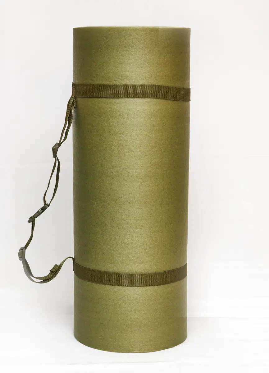 Килим спальний польовий ізоляційний Army L1 з тактичним кріпленням (1900×600×12/15 мм, Чорний / Olive Green) - 4