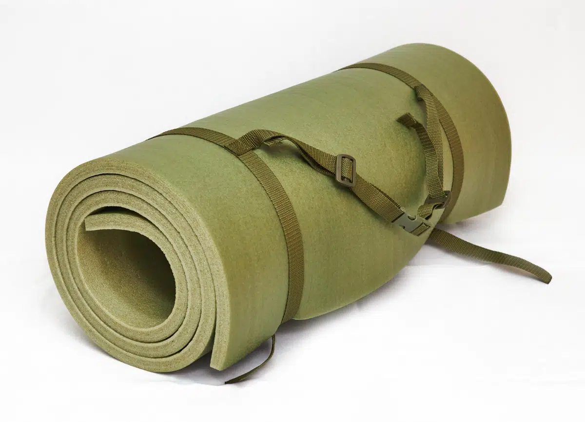 Килим спальний польовий ізоляційний Army L1 з тактичним кріпленням (1900×600×12/15 мм, Чорний / Olive Green) - 6